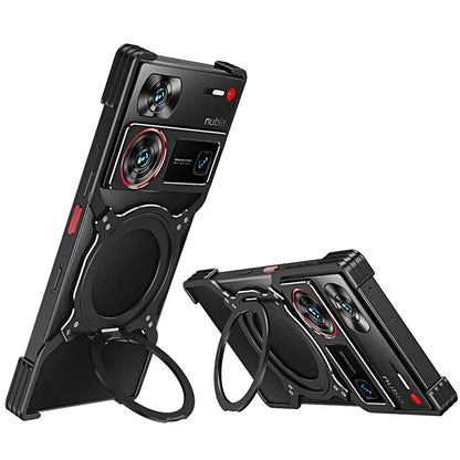 For ZTE nubia Z60 Ultra / Z60 Ultra Leading Kickstand Case Metal Bumper Magnetic Phone Cover