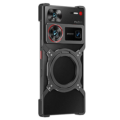 For ZTE nubia Z60 Ultra / Z60 Ultra Leading Kickstand Case Metal Bumper Magnetic Phone Cover