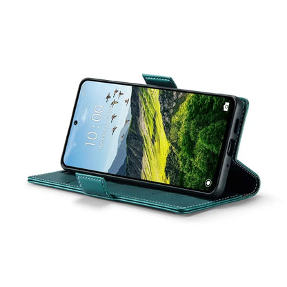 CASEME 023 Series For Xiaomi Redmi 13 5G  /  13 4G  /  Note 13R 5G Case RFID Blocking Glossy Stand Phone Cover
