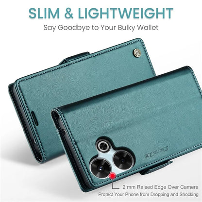 CASEME 023 Series For Xiaomi Redmi 13 5G  /  13 4G  /  Note 13R 5G Case RFID Blocking Glossy Stand Phone Cover