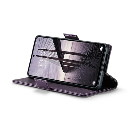 CASEME 023 Series For Xiaomi Redmi 13 5G  /  13 4G  /  Note 13R 5G Case RFID Blocking Glossy Stand Phone Cover