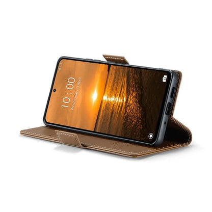 CASEME 023 Series For Xiaomi Redmi 13 5G  /  13 4G  /  Note 13R 5G Case RFID Blocking Glossy Stand Phone Cover