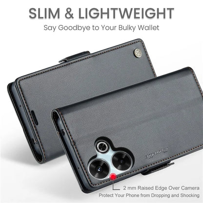 CASEME 023 Series For Xiaomi Redmi 13 5G  /  13 4G  /  Note 13R 5G Case RFID Blocking Glossy Stand Phone Cover
