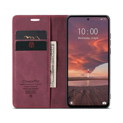CASEME 013 Series For Xiaomi Redmi 13 5G  /  13 4G  /  Redmi Note 13R 5G Case Card Holder Stand Leather Phone Cover