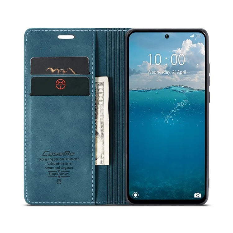CASEME 013 Series For Xiaomi Redmi 13 5G  /  13 4G  /  Redmi Note 13R 5G Case Card Holder Stand Leather Phone Cover