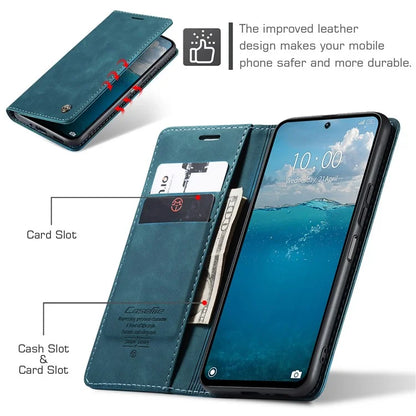 CASEME 013 Series For Xiaomi Redmi 13 5G  /  13 4G  /  Redmi Note 13R 5G Case Card Holder Stand Leather Phone Cover