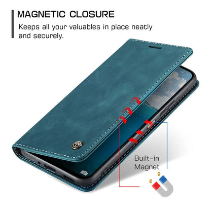 CASEME 013 Series For Xiaomi Redmi 13 5G  /  13 4G  /  Redmi Note 13R 5G Case Card Holder Stand Leather Phone Cover