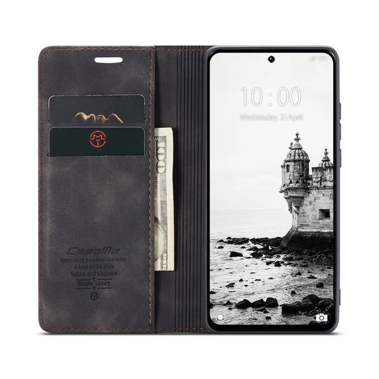 CASEME 013 Series For Xiaomi Redmi 13 5G  /  13 4G  /  Redmi Note 13R 5G Case Card Holder Stand Leather Phone Cover