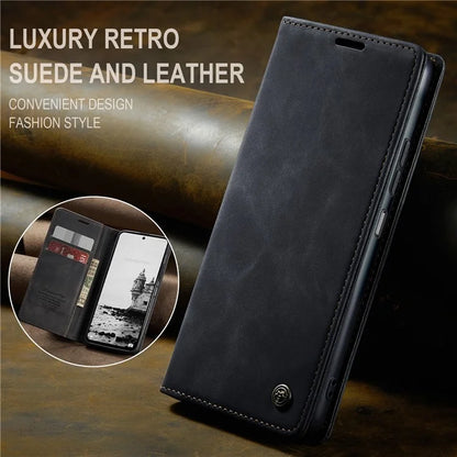 CASEME 013 Series For Xiaomi Redmi 13 5G  /  13 4G  /  Redmi Note 13R 5G Case Card Holder Stand Leather Phone Cover