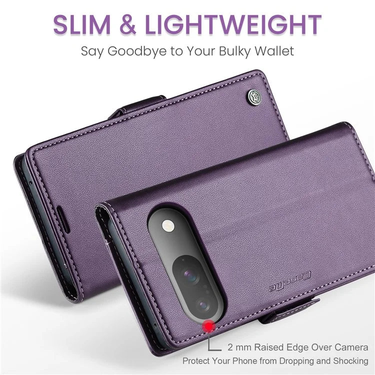 CASEME 023 Series For Google Pixel 9 Pro  /  Pixel 9 Case RFID Blocking Glossy Stand Phone Cover