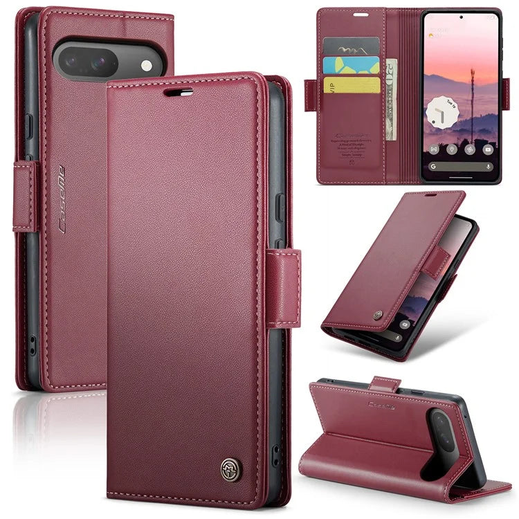 CASEME 023 Series For Google Pixel 9 Pro  /  Pixel 9 Case RFID Blocking Glossy Stand Phone Cover