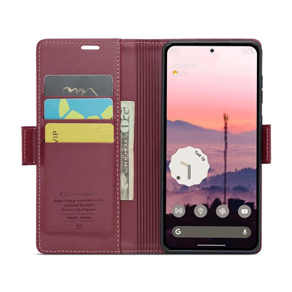 CASEME 023 Series For Google Pixel 9 Pro  /  Pixel 9 Case RFID Blocking Glossy Stand Phone Cover