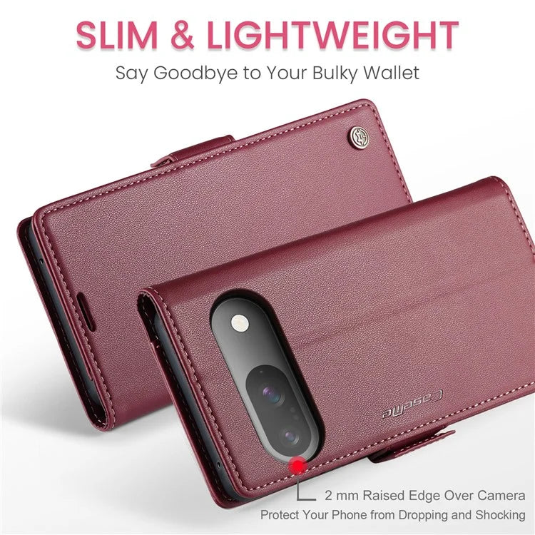 CASEME 023 Series For Google Pixel 9 Pro  /  Pixel 9 Case RFID Blocking Glossy Stand Phone Cover