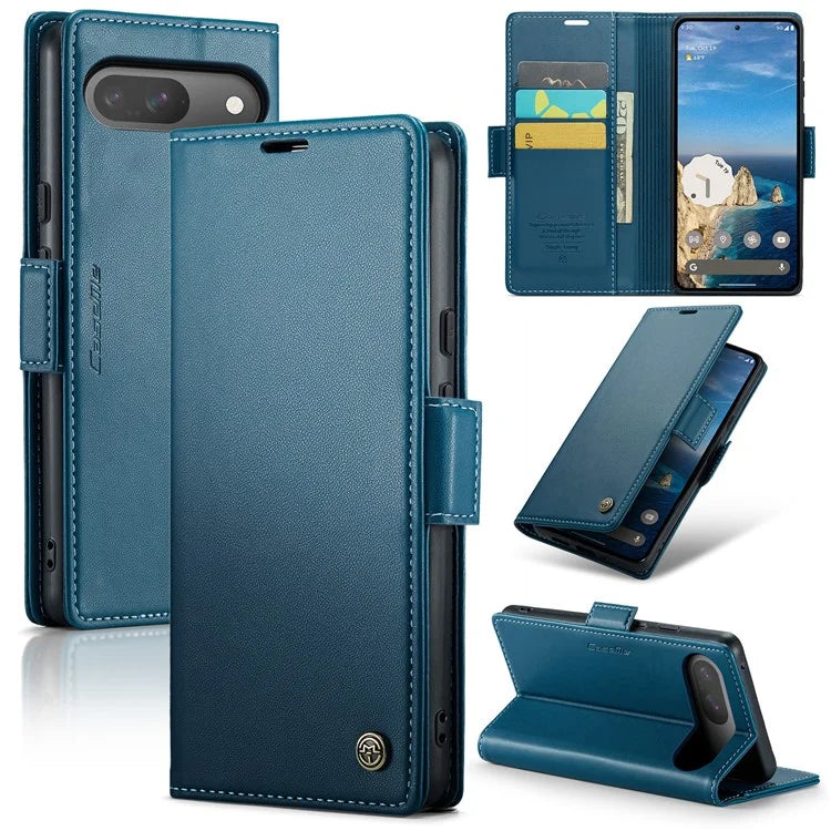 CASEME 023 Series For Google Pixel 9 Pro  /  Pixel 9 Case RFID Blocking Glossy Stand Phone Cover