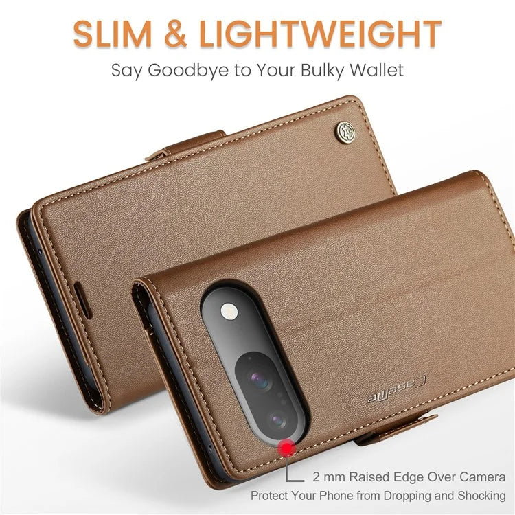 CASEME 023 Series For Google Pixel 9 Pro  /  Pixel 9 Case RFID Blocking Glossy Stand Phone Cover
