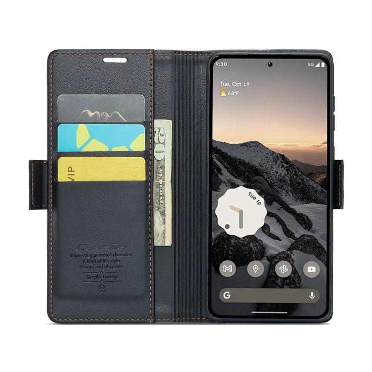 CASEME 023 Series For Google Pixel 9 Pro  /  Pixel 9 Case RFID Blocking Glossy Stand Phone Cover