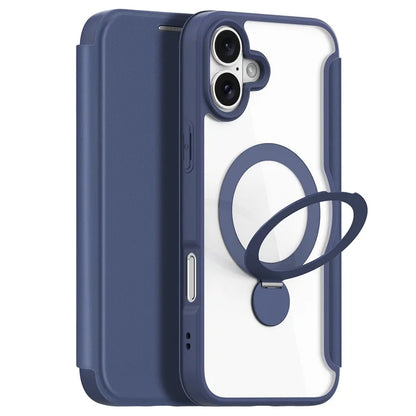 DUX DUCIS Skin X Pro Series for iPhone 16 Plus Case Compatible with MagSafe Leather Cover Kickstand