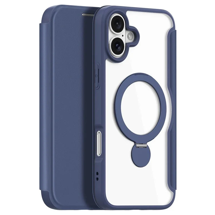 DUX DUCIS Skin X Pro Series for iPhone 16 Plus Case Compatible with MagSafe Leather Cover Kickstand