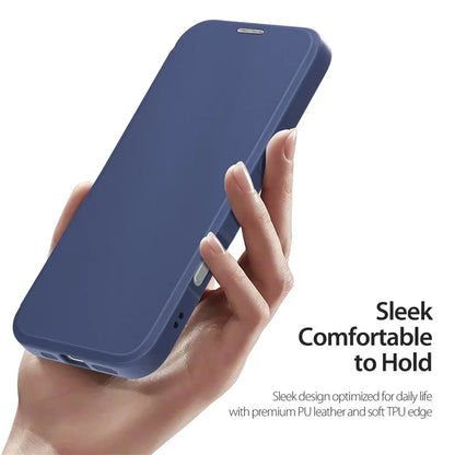 DUX DUCIS Skin X Pro Series for iPhone 16 Plus Case Compatible with MagSafe Leather Cover Kickstand