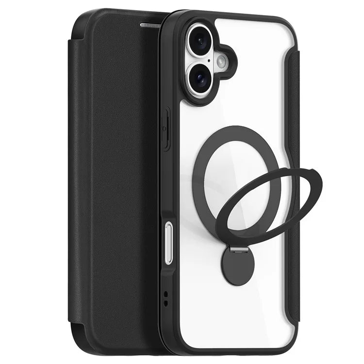 DUX DUCIS Skin X Pro Series for iPhone 16 Plus Case Compatible with MagSafe Leather Cover Kickstand