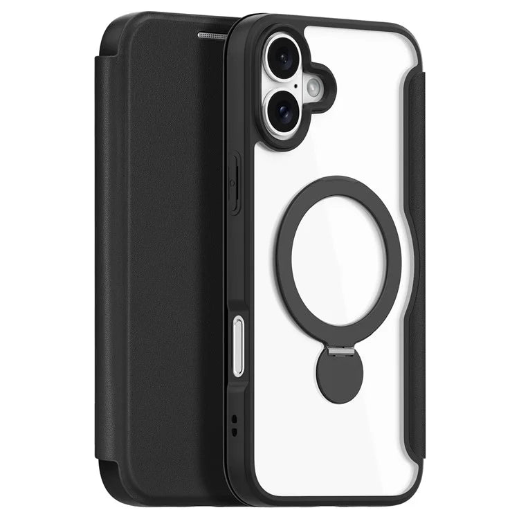 DUX DUCIS Skin X Pro Series for iPhone 16 Plus Case Compatible with MagSafe Leather Cover Kickstand