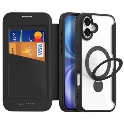 DUX DUCIS Skin X Pro Series for iPhone 16 Plus Case Compatible with MagSafe Leather Cover Kickstand