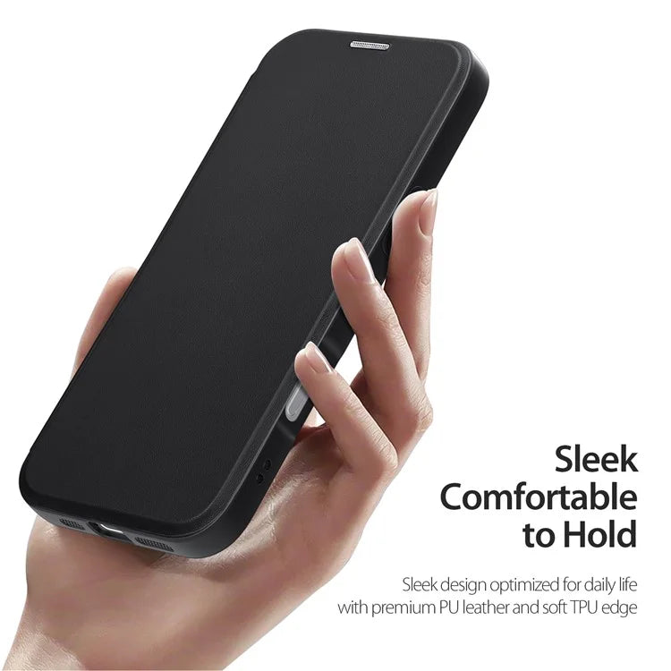 DUX DUCIS Skin X Pro Series for iPhone 16 Plus Case Compatible with MagSafe Leather Cover Kickstand