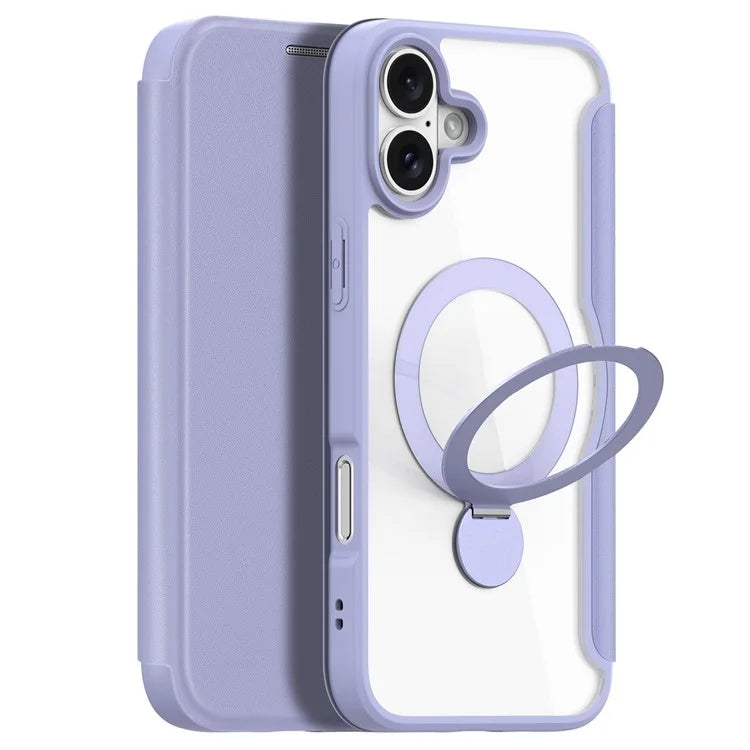 DUX DUCIS Skin X Pro Series for iPhone 16 Plus Case Compatible with MagSafe Leather Cover Kickstand