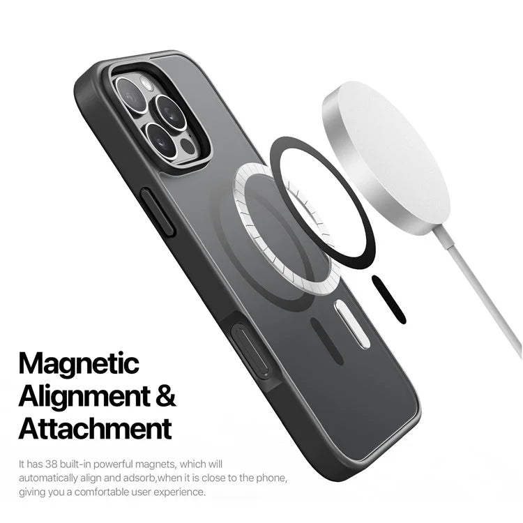 DUX DUCIS Yind Series For iPhone 16 Pro Max Magnetic Case TPU Frame Matte PC Back Phone Cover