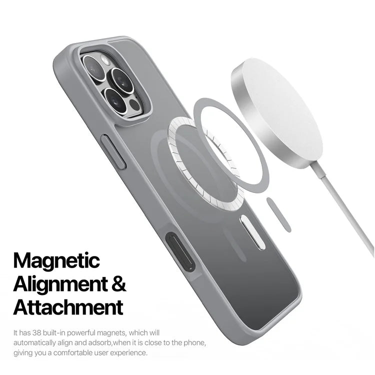 DUX DUCIS Yind Series For iPhone 16 Pro Max Magnetic Case TPU Frame Matte PC Back Phone Cover