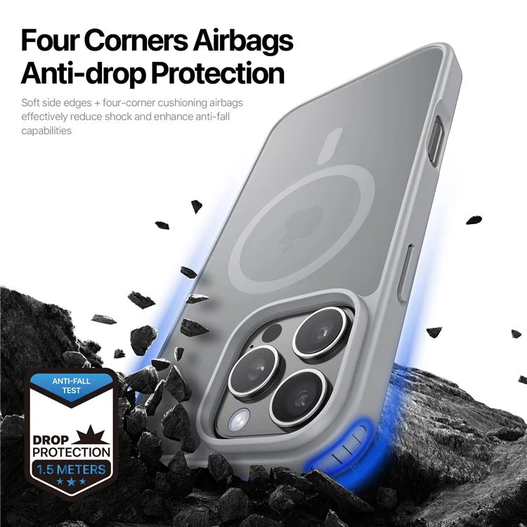 DUX DUCIS Yind Series For iPhone 16 Pro Max Magnetic Case TPU Frame Matte PC Back Phone Cover