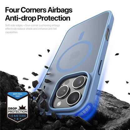 DUX DUCIS Yind Series For iPhone 16 Pro Max Magnetic Case TPU Frame Matte PC Back Phone Cover
