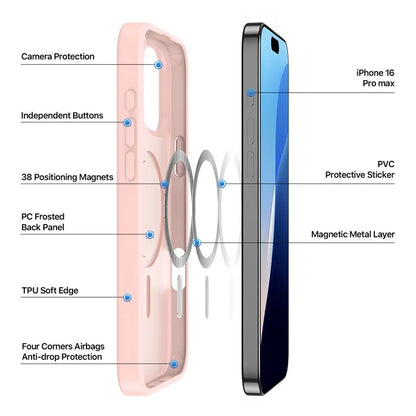 DUX DUCIS Yind Series For iPhone 16 Pro Max Magnetic Case TPU Frame Matte PC Back Phone Cover