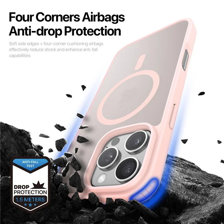 DUX DUCIS Yind Series For iPhone 16 Pro Max Magnetic Case TPU Frame Matte PC Back Phone Cover