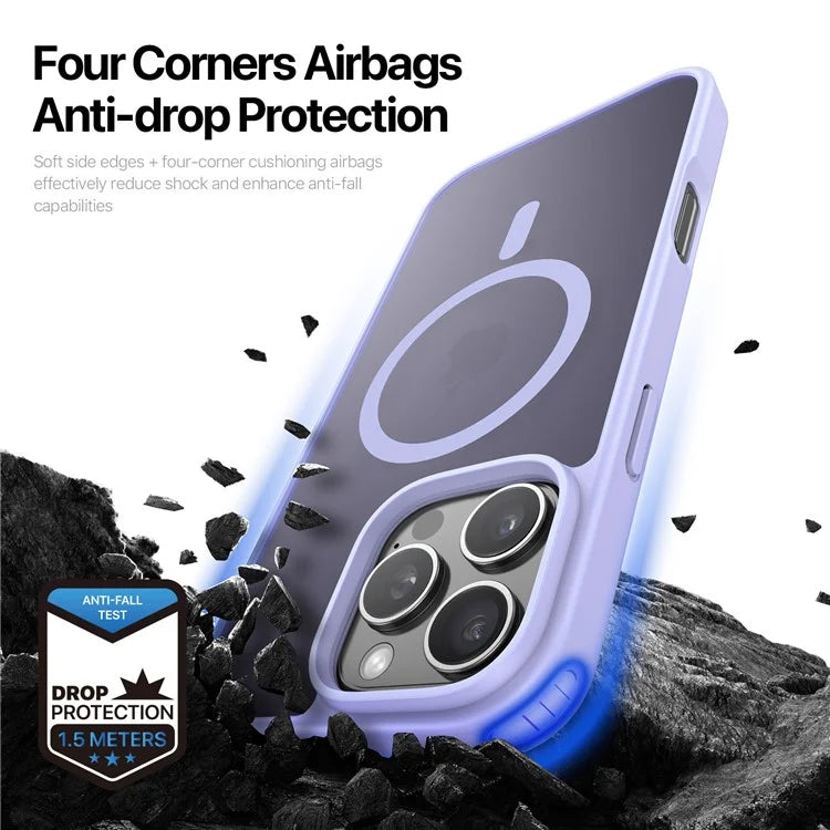 DUX DUCIS Yind Series For iPhone 16 Pro Max Magnetic Case TPU Frame Matte PC Back Phone Cover
