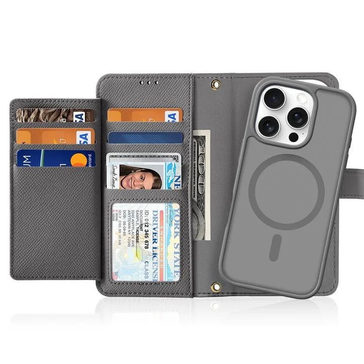 DUX DUCIS Lawa Series for iPhone 16 Pro Max Magnetic Case Cowhide Leather Detachable Phone Cover