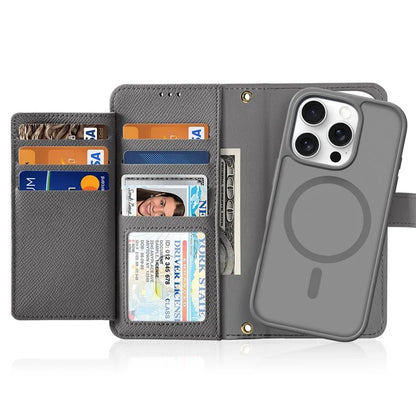 DUX DUCIS Lawa Series for iPhone 16 Pro Max Magnetic Case Cowhide Leather Detachable Phone Cover
