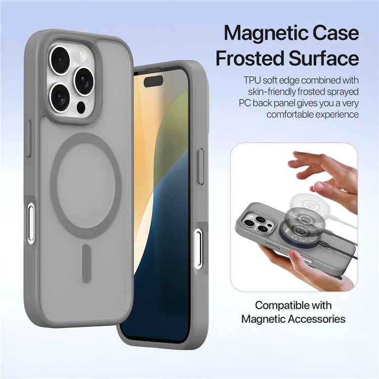DUX DUCIS Lawa Series for iPhone 16 Pro Max Magnetic Case Cowhide Leather Detachable Phone Cover