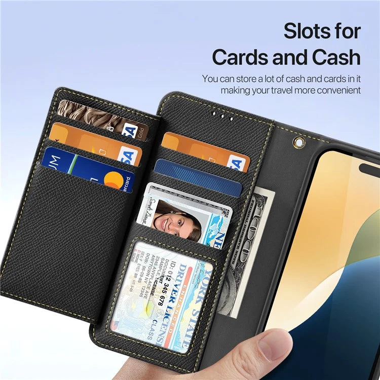 DUX DUCIS Lawa Series for iPhone 16 Plus Case Compatible with MagSafe Detachable Cowhide Leather Wallet Cover
