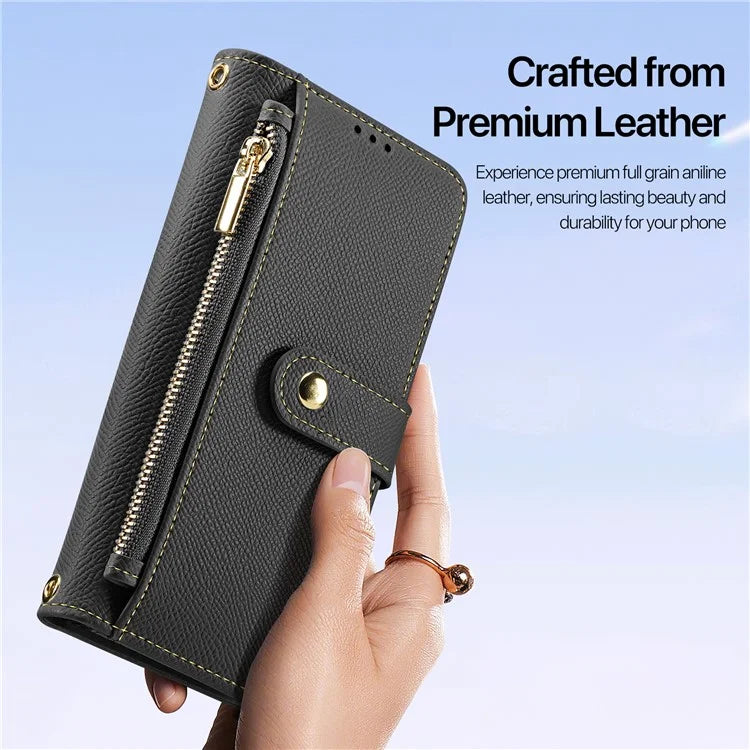 DUX DUCIS Lawa Series for iPhone 16 Plus Case Compatible with MagSafe Detachable Cowhide Leather Wallet Cover