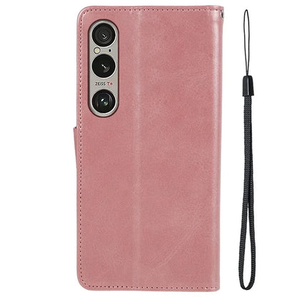 For Sony Xperia 1 VI Case PU Leather Stand Function Folio Phone Cover