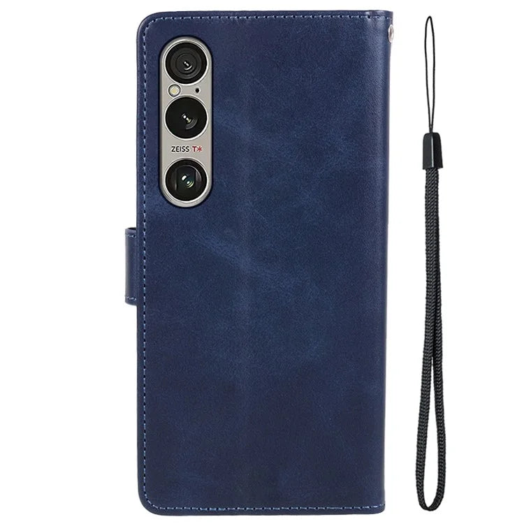 For Sony Xperia 1 VI Case PU Leather Stand Function Folio Phone Cover