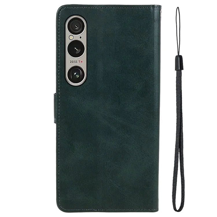 For Sony Xperia 1 VI Case PU Leather Stand Function Folio Phone Cover