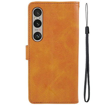 For Sony Xperia 1 VI Case PU Leather Stand Function Folio Phone Cover
