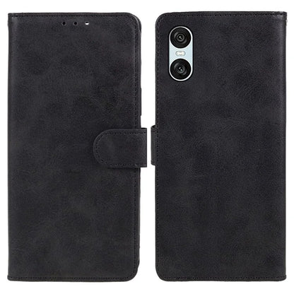 For Sony Xperia 10 VI Case PU Leather Card Holders Protective Phone Cover Calf Texture