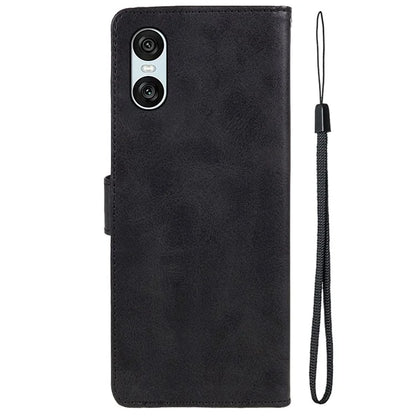 For Sony Xperia 10 VI Case PU Leather Card Holders Protective Phone Cover Calf Texture