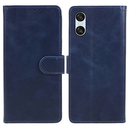 For Sony Xperia 10 VI Case PU Leather Card Holders Protective Phone Cover Calf Texture