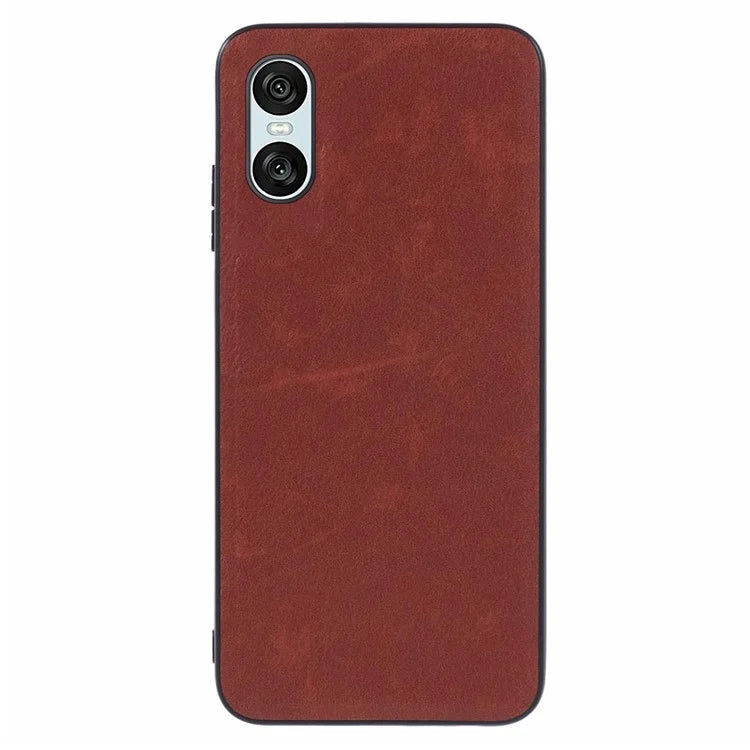 For Sony Xperia 10 VI Case Slim Retro Leather Back Cover Shell