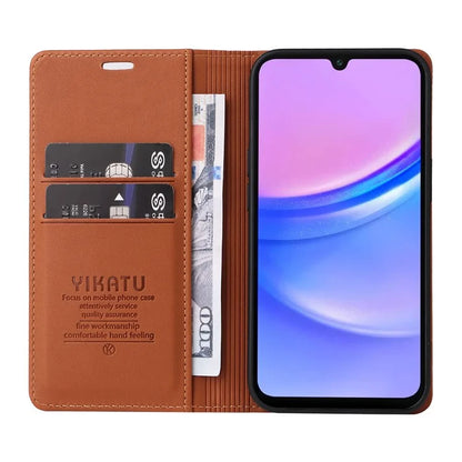 YIKATU YK-001 For Samsung Galaxy A16 5G Case Stand Leather Phone Cover Strong Magnetic Closure