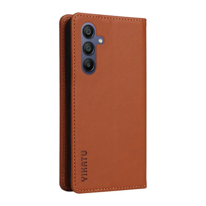 YIKATU YK-001 For Samsung Galaxy A16 5G Case Stand Leather Phone Cover Strong Magnetic Closure